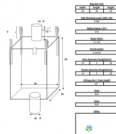 New 36x36x50 Spout Top/Bottom Bulk Bags Pennsylvania