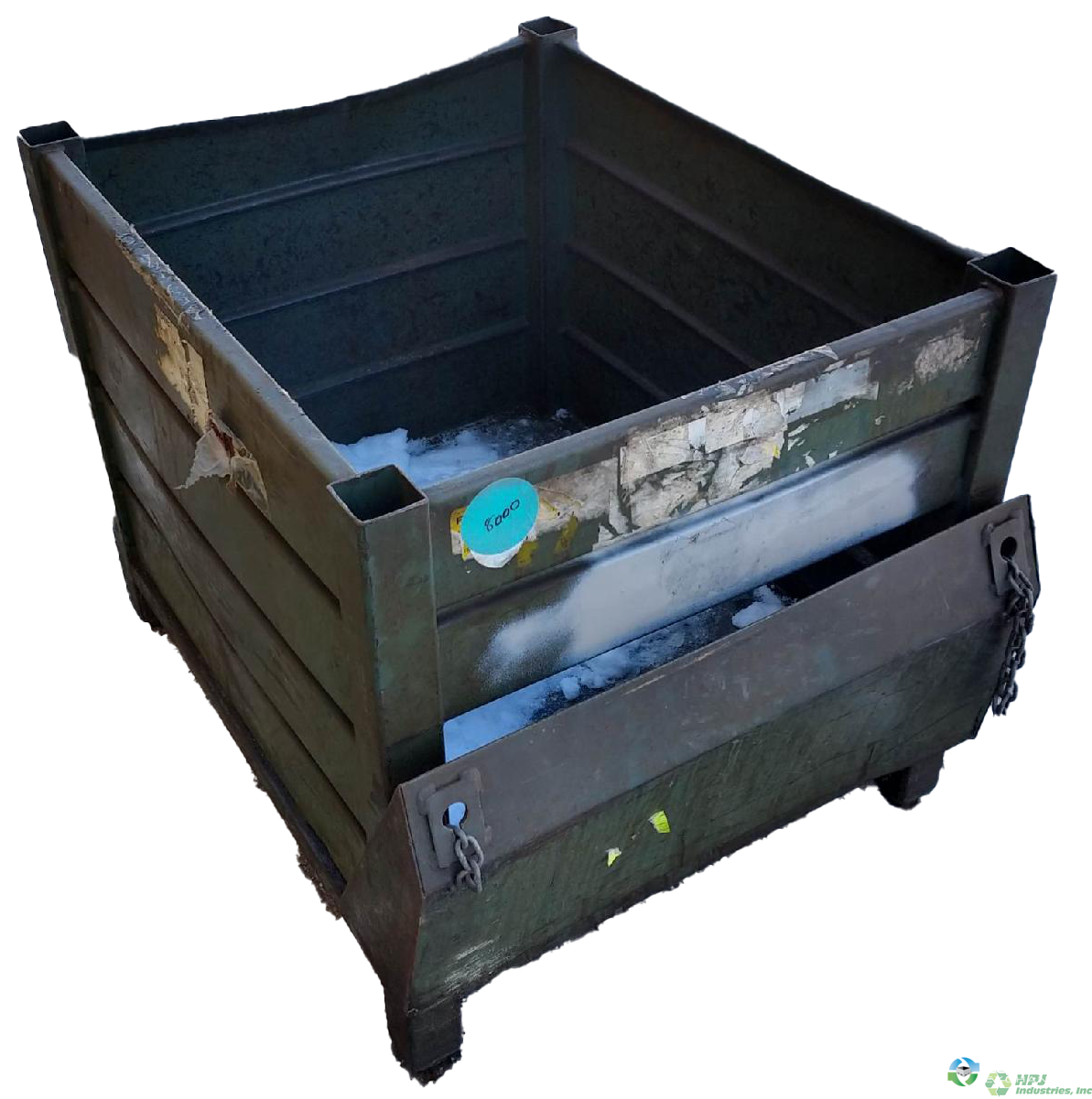 Used 30x36x30 Steel Bins 1 Drop Part Chute 36″ Side Ohio Container